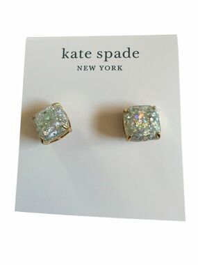 NWT Kate Spade Opal GLITTER Stud Earrings